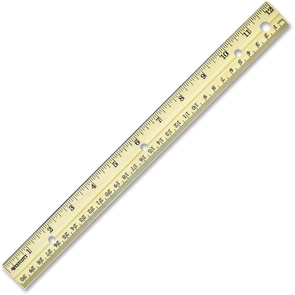 12" Wooden English/Metric Ruler